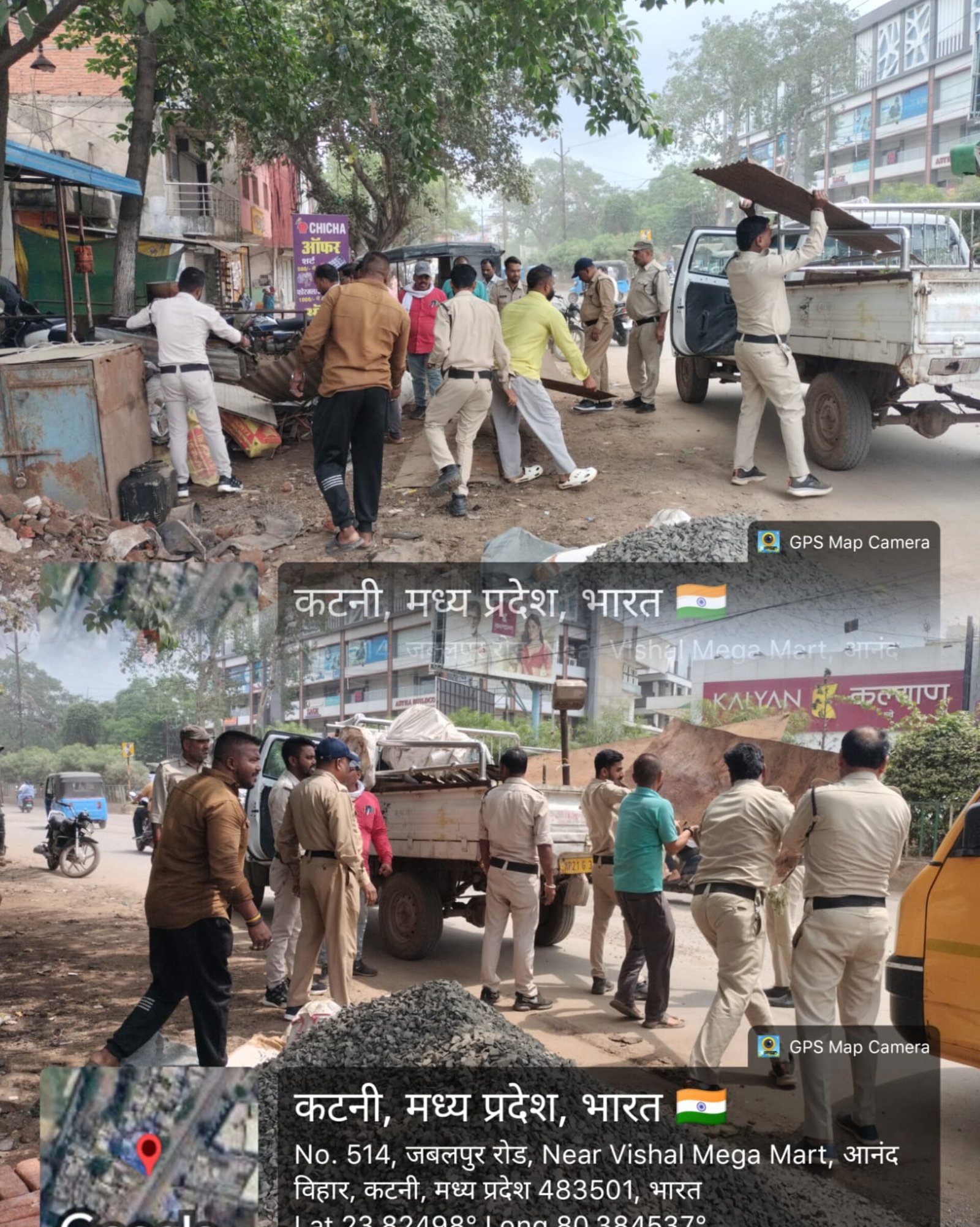 सार्वजनिक भूमि पर अतिक्रमण कर कबाड़ व्यवसाय करने पर निगम की कार्यवाही  बरगवां में अतिक्रमण हटाकर सामग्री की गई जब्त