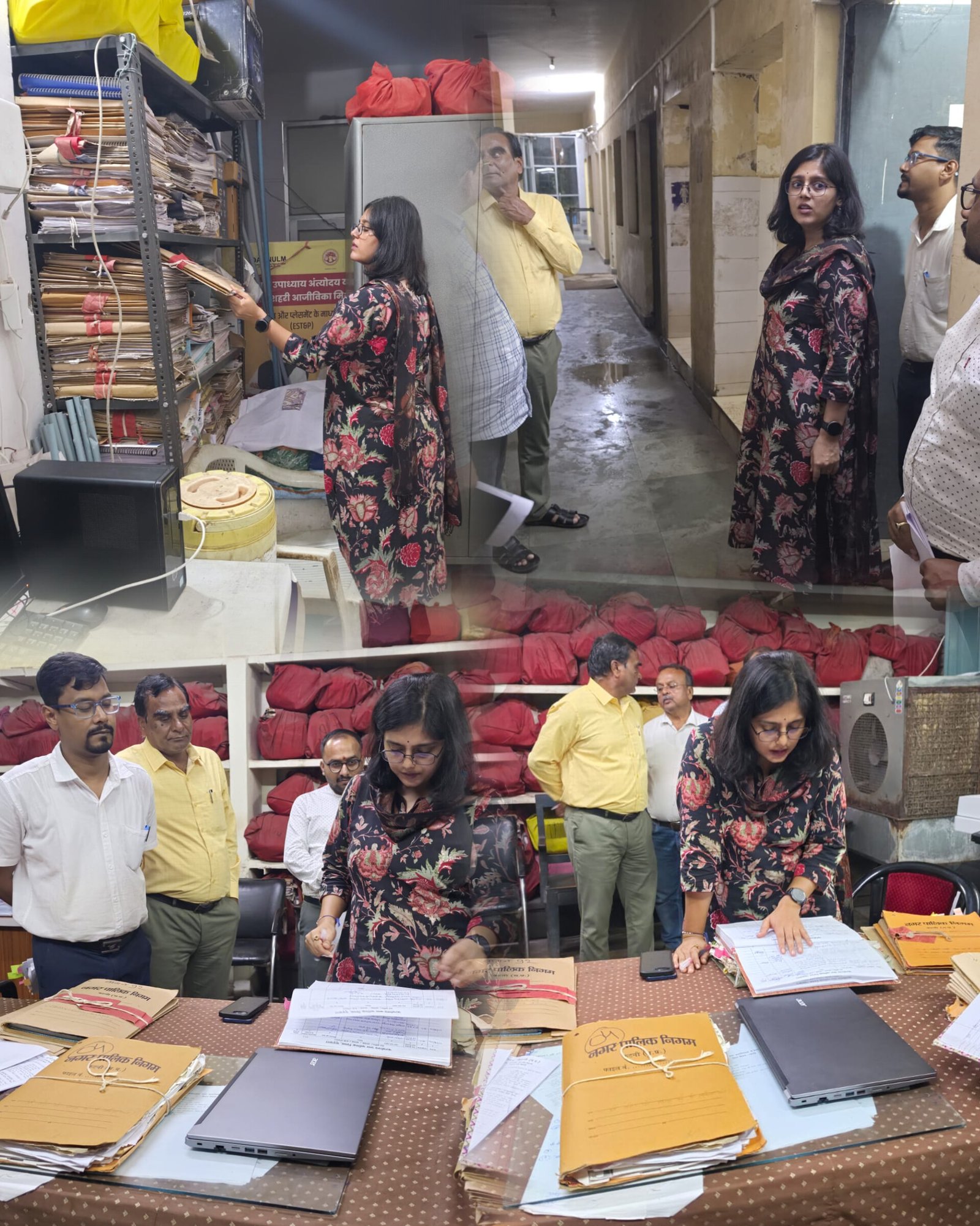 निगम कार्यालय की व्यवस्थाओं का निगमायुक्त सुश्री तपस्या परिहार ने किया निरीक्षण  रिकार्ड के व्यवस्थित संधारण के साथ स्वच्छ, सुव्यवस्थित एवं नागरिक सुविधायुक्त कार्यालय रखने के निर्देश