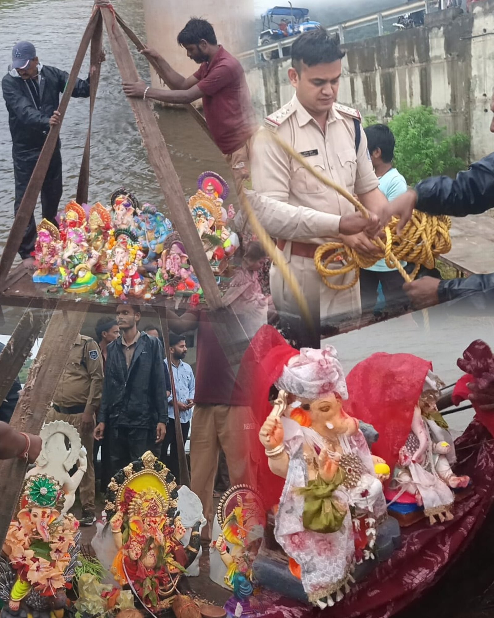 दस दिन की भक्ति के बाद नम हुईं आंखें, बप्पा को दी विदाई  पवई नगर सहित अंचल में गूंजा ‘गणपति बप्पा मोरया, अगले बरस तू जल्दी आ’, पतने नदी में हुआ प्रतिमाओं का विसर्जन