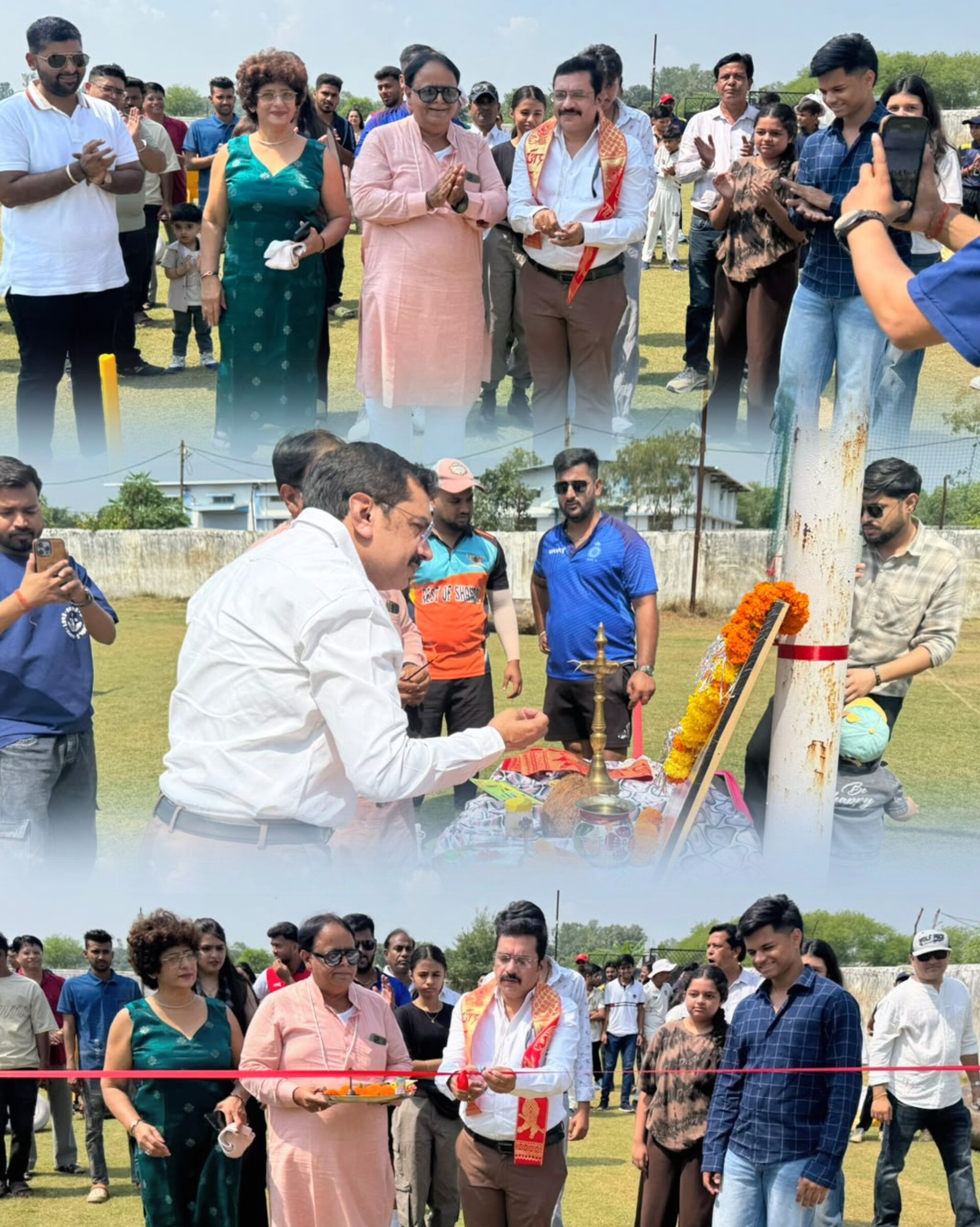 विश्वकर्मा परिसर में क्रिकेट अकादमी का शुभारंभ, अशोक विश्वकर्मा ने किया विधिवत उद्घाटन