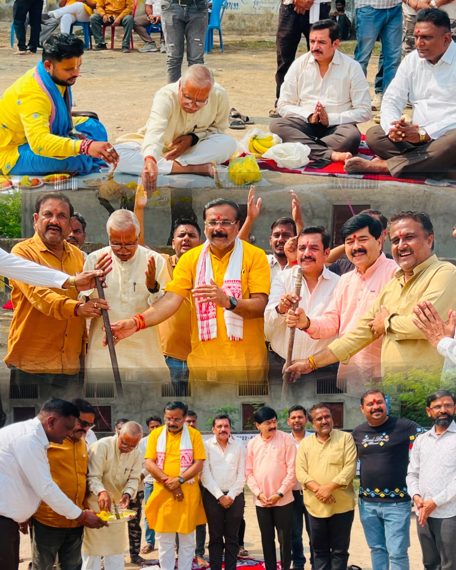 कटनी चौपाटी में रावण दहन की तैयारियां तेज, बजरंग उत्सव समिति ने किया विधिवत पूजन-अर्चन